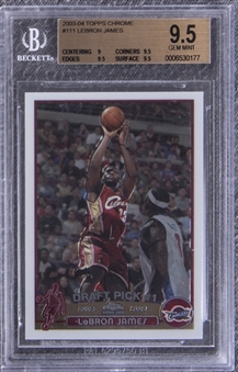 2003-04 Topps Chrome #111 LeBron James Rookie Card – BGS GEM MINT 9.5 